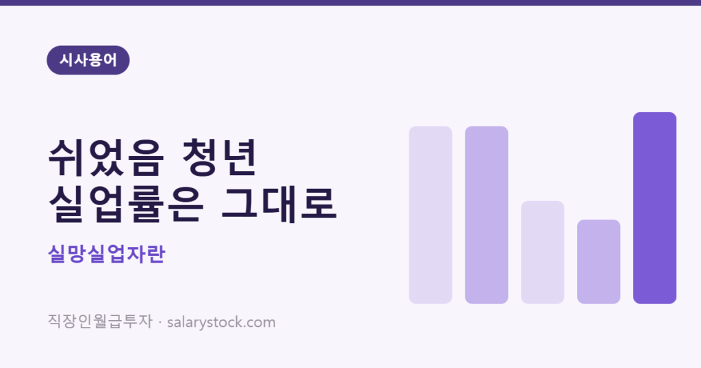 실망실업자의 뜻과 실업률 통계에 잡히지 않는 이유