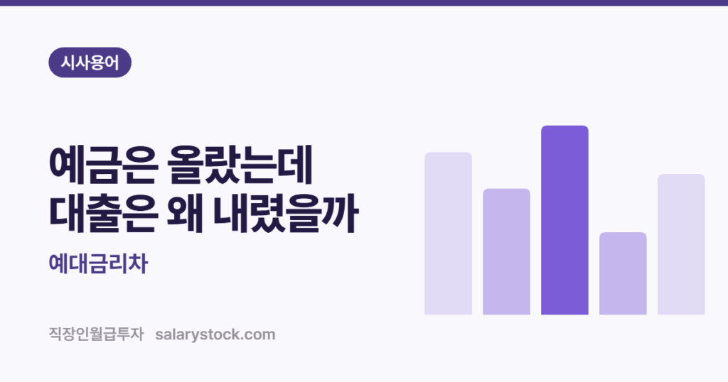 예대금리차 - 예금은 올랐는데 대출은 왜 내렸을까